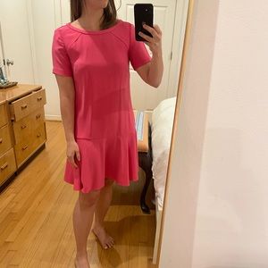 Banana republic size 0 drop waist hot pink dress